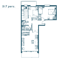 Plan d'un appartement à l'achat pour 5 à 7 personnes à Font-Romeu