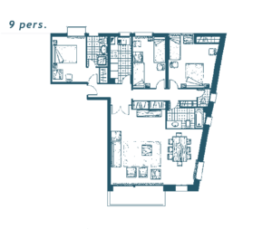 Plan pour 9 personnes pour l'achat d'un appartement à Font-Romeu